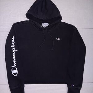 CHAMPION HOODIE CROP DRAWSTRING SWEATSHIRT